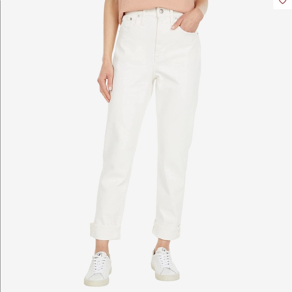 Madewell High-rise Slim Boy Jean in White. Sz 24